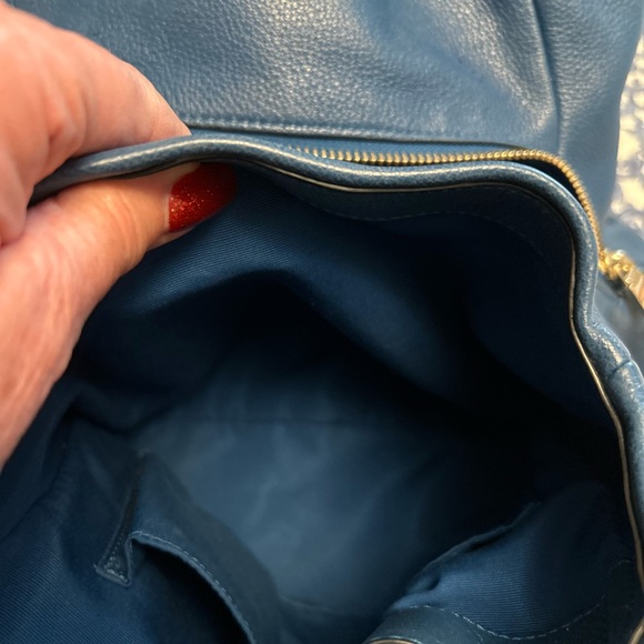 Coach Blue Leather Shoulder Bag - Picture 10 of 14